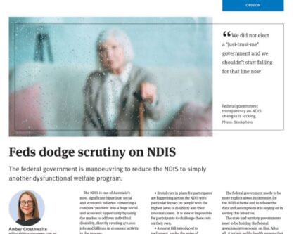 Business News Update: Feds Dodge Scrutiny on NDIS