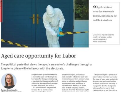 Business News Update: Aged Care Opportunity for Labor?