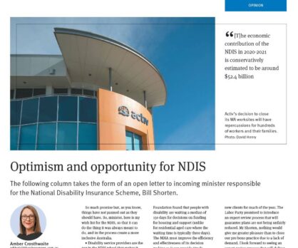 Business News Update: Optimism and Opportunity for NDIS
