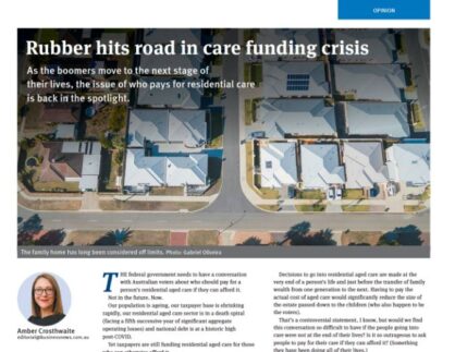 Business News Update: Rubber Hits Road In Care Funding Crisis