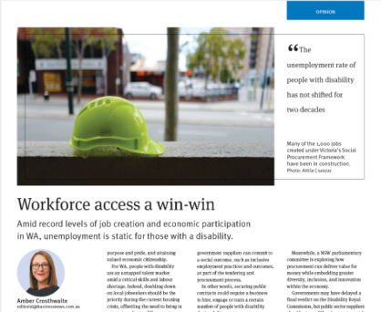Business News Update: Workforce Access A Win-Win.